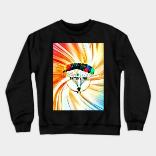 The Skydiving trend in freedom color art Crewneck Sweatshirt